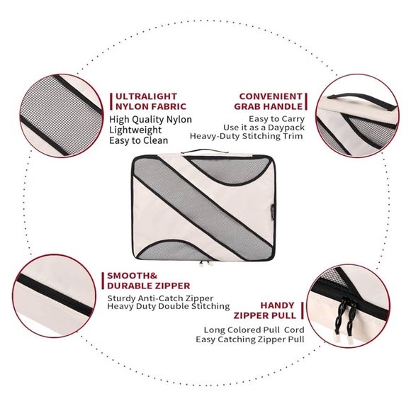 BAGAIL 6 Set Packing Cubes - Picture 3 of 4